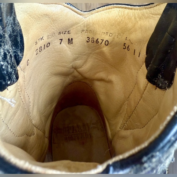 Corral Black Vintage Lizard Inlay Short Top Women's Cowboy Boots Size 7 LNC - Picture 6 of 8